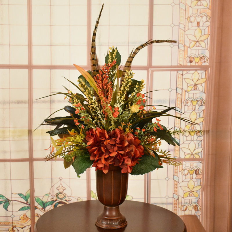 Red and Gold Large Flower Arrangements Artificial
