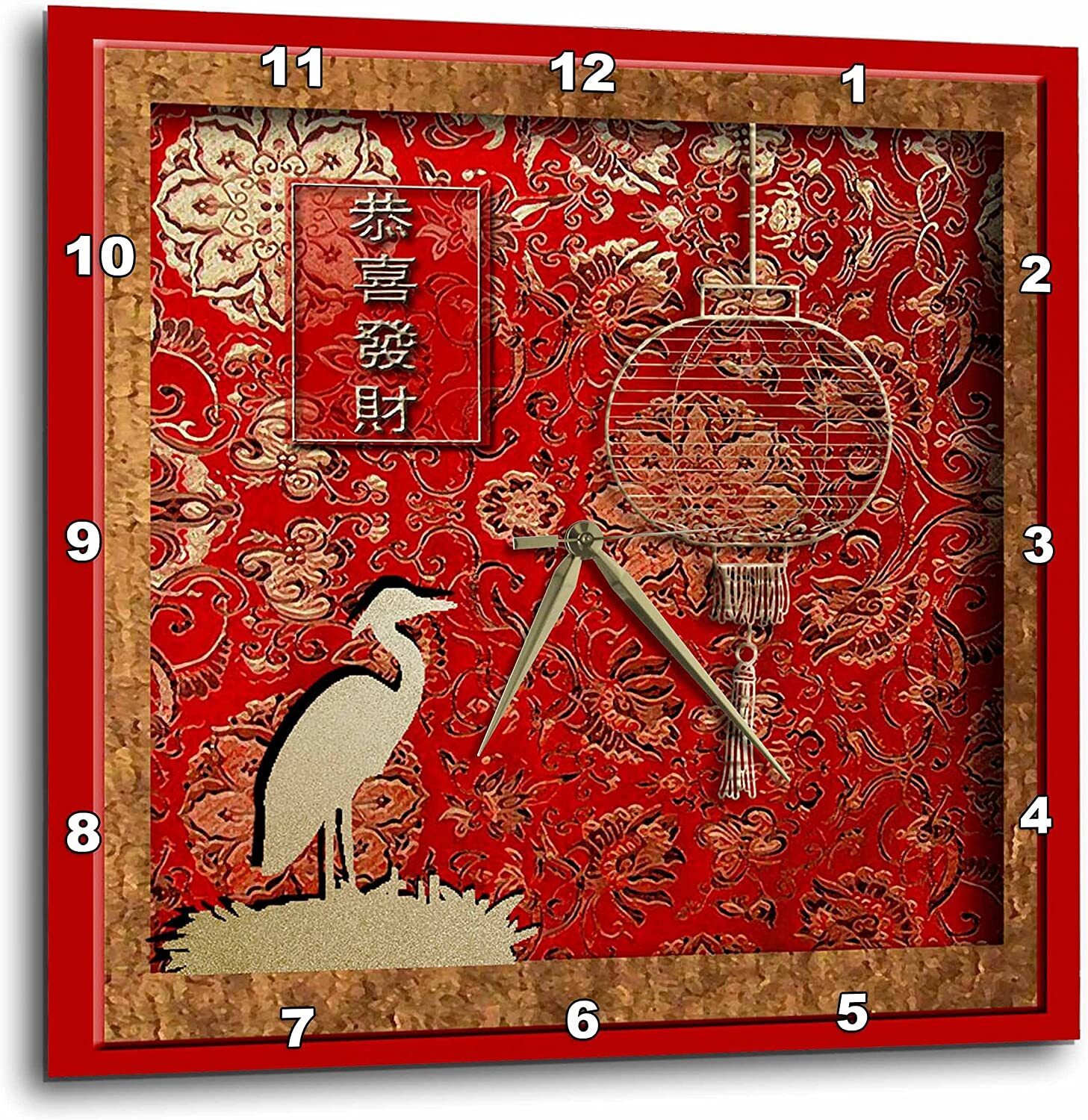 Red Chinese Wall Clock
