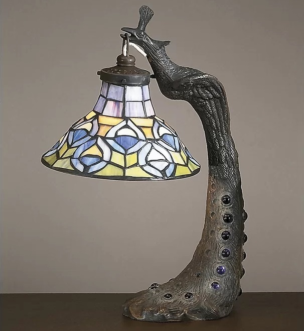 Regal Peacock Lamp