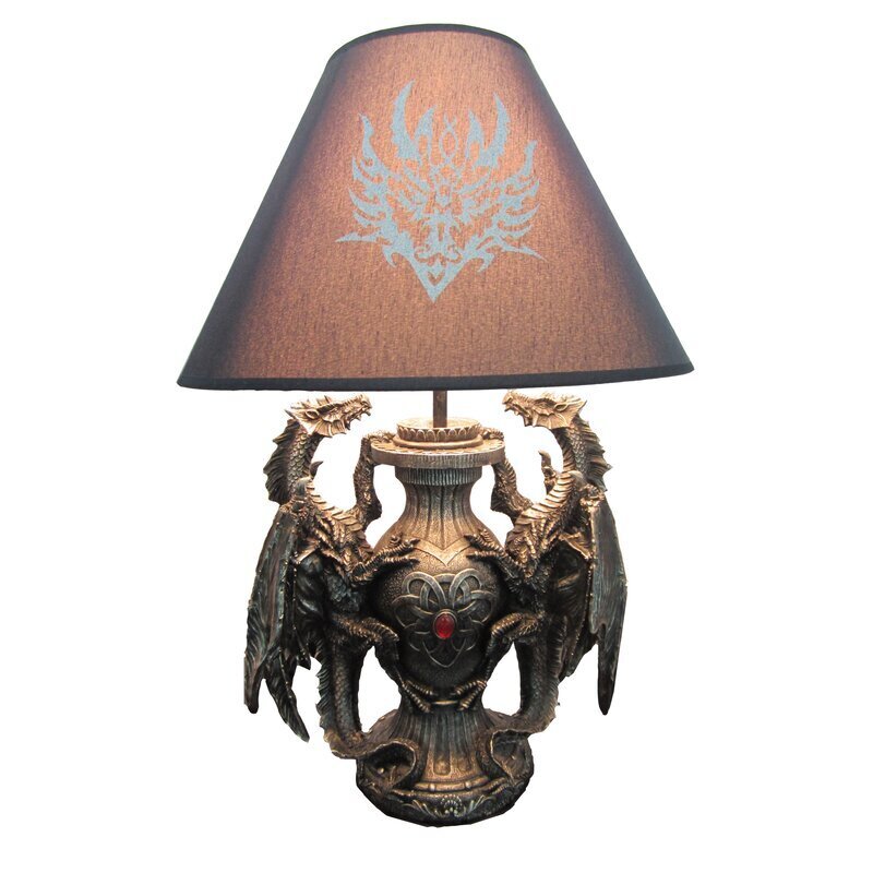 Resin empire shade gothic dragon lamp