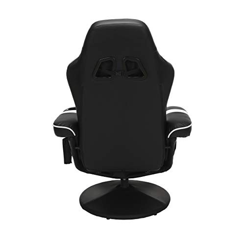 RESPAWN RSP-900 Racing Style, Reclining Gaming Chair, 35.04" - 51.18" D x 30.71" W x 37.01" - 44.88" H, White