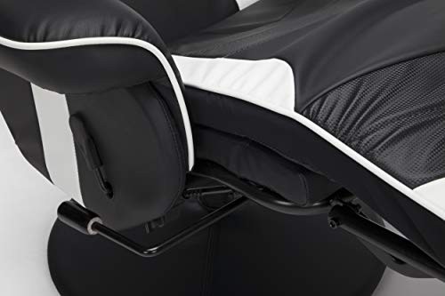 RESPAWN RSP-900 Racing Style, Reclining Gaming Chair, 35.04" - 51.18" D x 30.71" W x 37.01" - 44.88" H, White