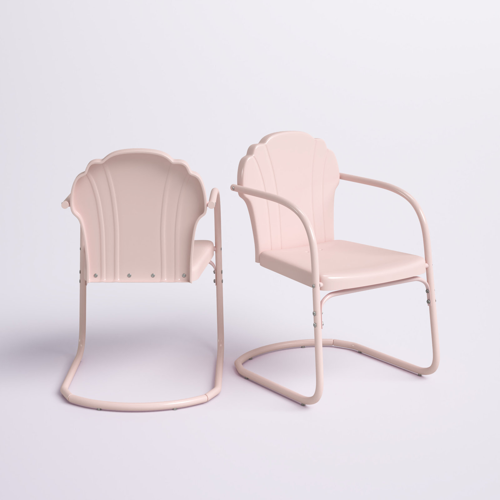 Retro Style Pink Garden Chairs 