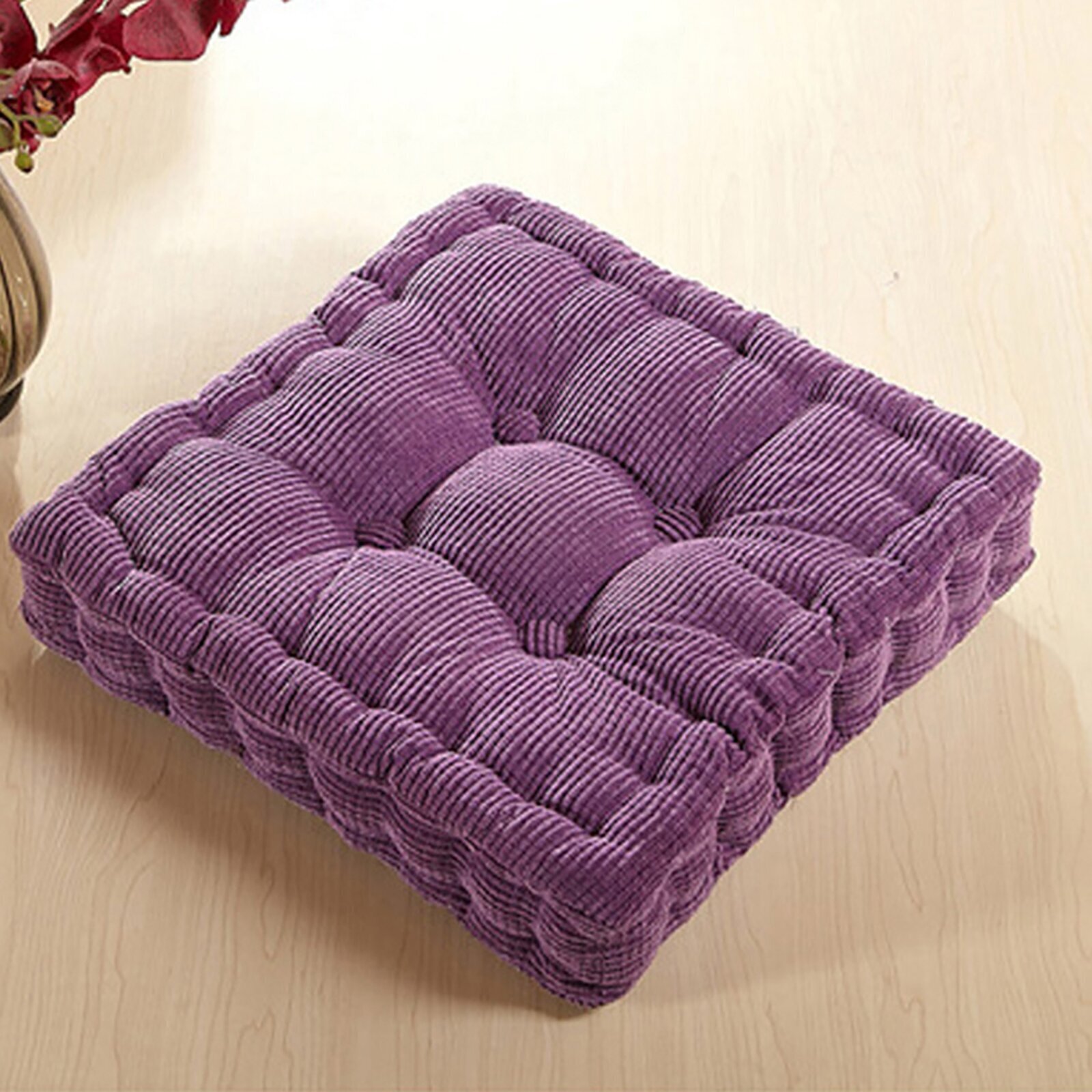 Ribbed Purple Outdoor Cushion