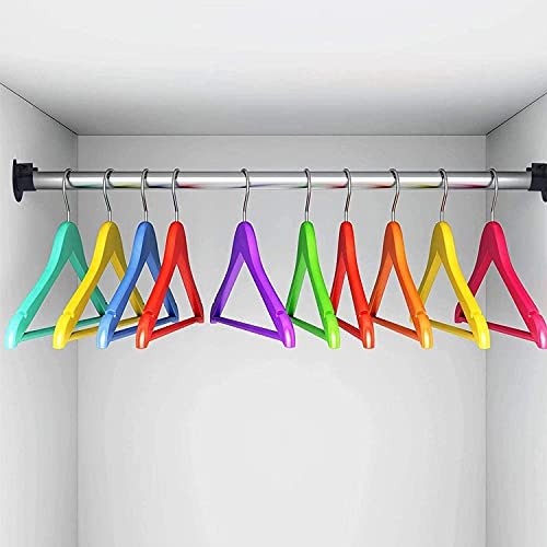Rise age Stainless Steel Closet Rod Brackets, 1 Inch Diameter Closet Rod Support 2 Pcs, Heavy Duty Curtain Rod Holder, Black End Support for Closet Rod with Screws
