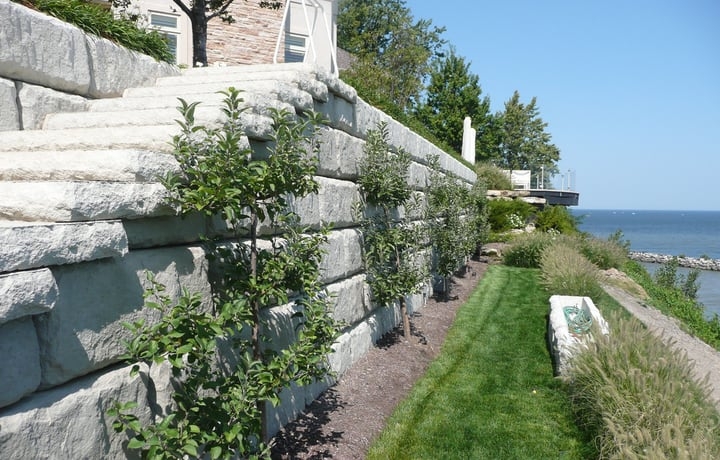 rock retaining wall garden rock retaining wall garden
