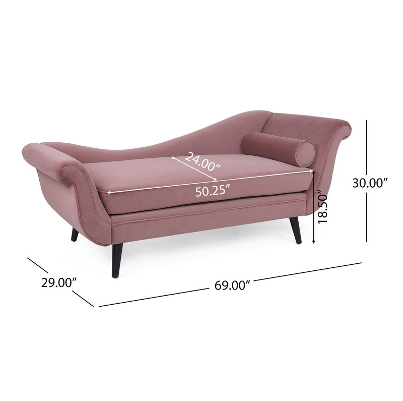 Roiled Arms Chaise Lounge