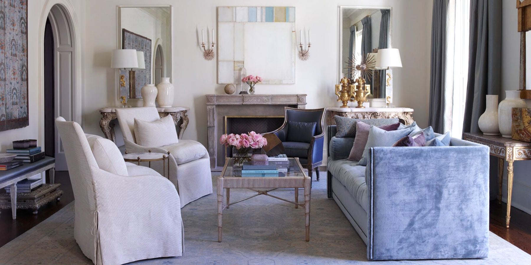 23 Blue and Gray Living Room Ideas