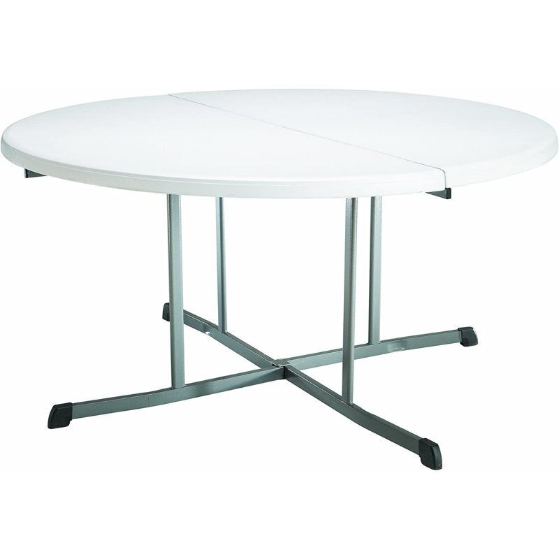 Round Folding Dining Table for 6