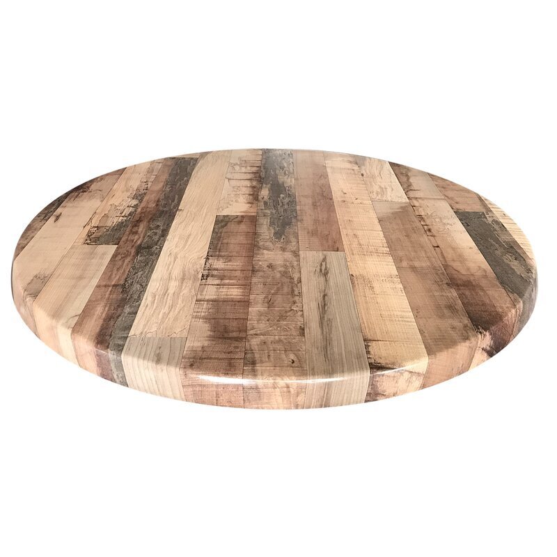 Round Rustic Wood Replacement Dining Table Top