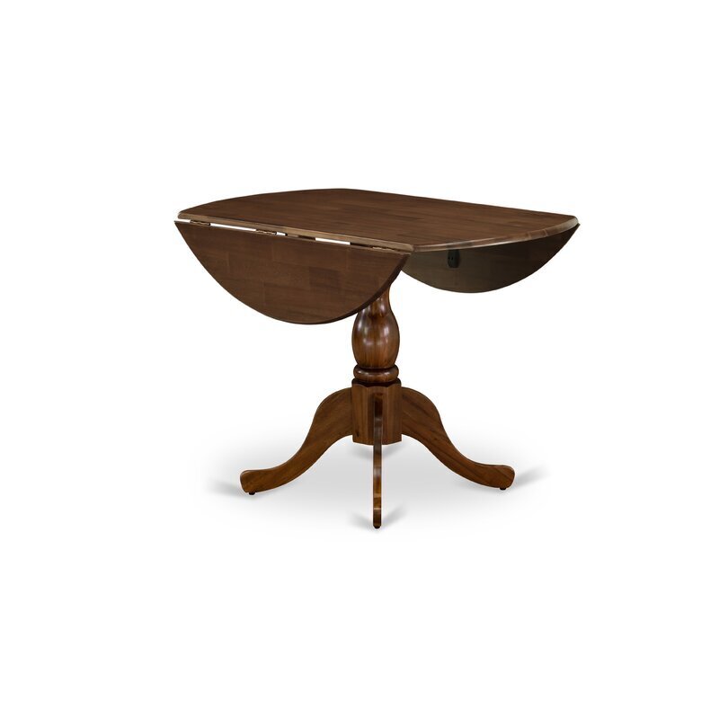 Round solid wood dining room table