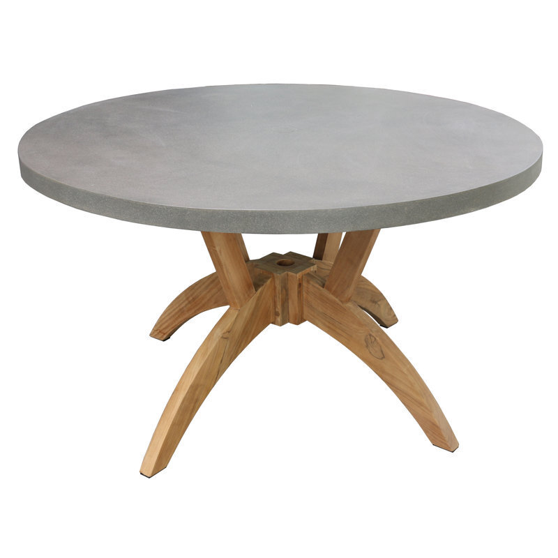Round Stone Top Outdoor Table