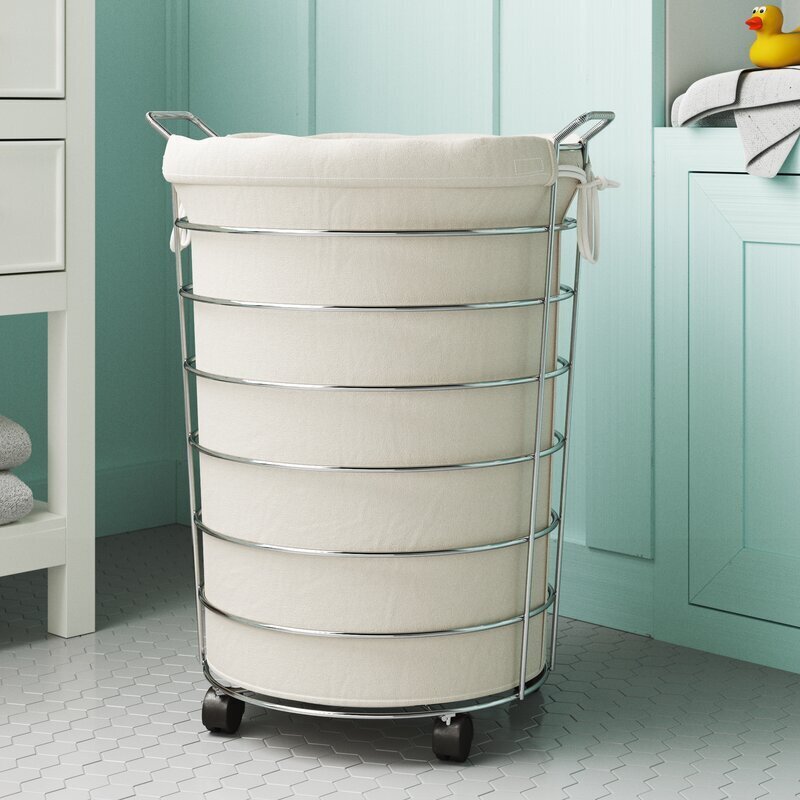 Round Wire Hamper with Removable Liner