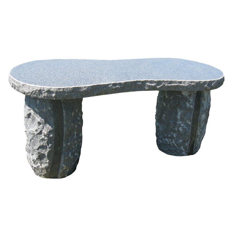 Rounded Stylish Stone Bench for Gardens