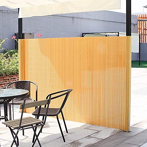Heavy Bamboo Yellow Fence Privacy Screen PVC Windscreen Shade Panel Garden/Balco 