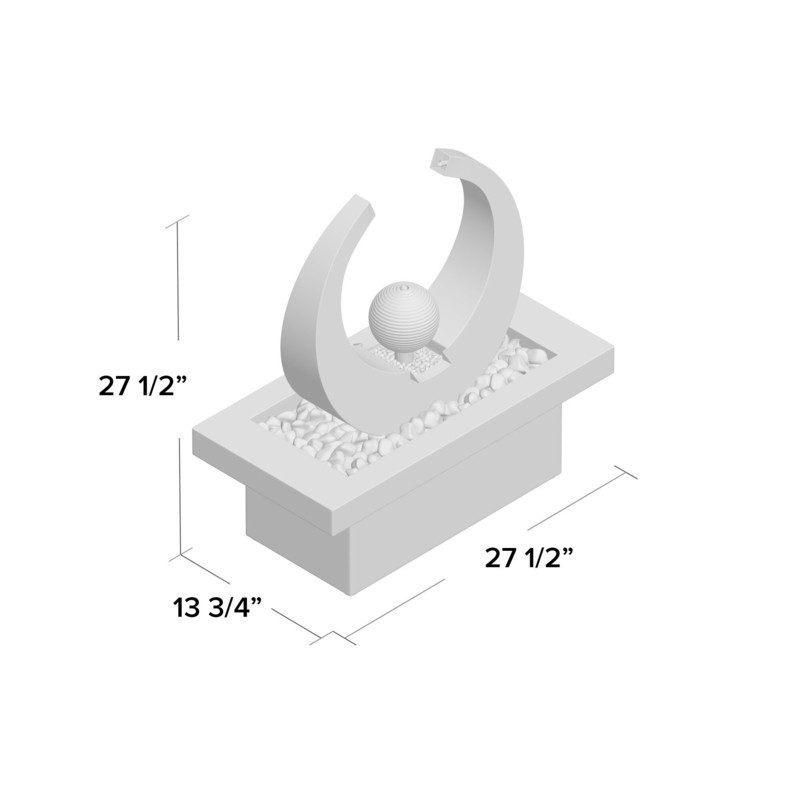 Russel Metal Fountain with Light