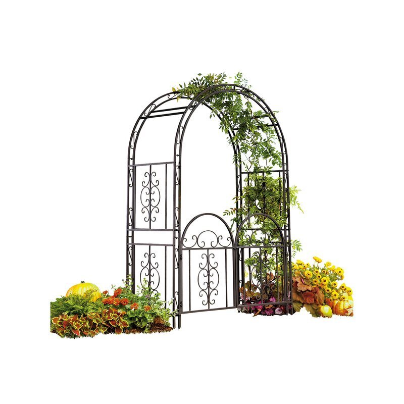 Rust Proof Iron Garden Arch With Gate