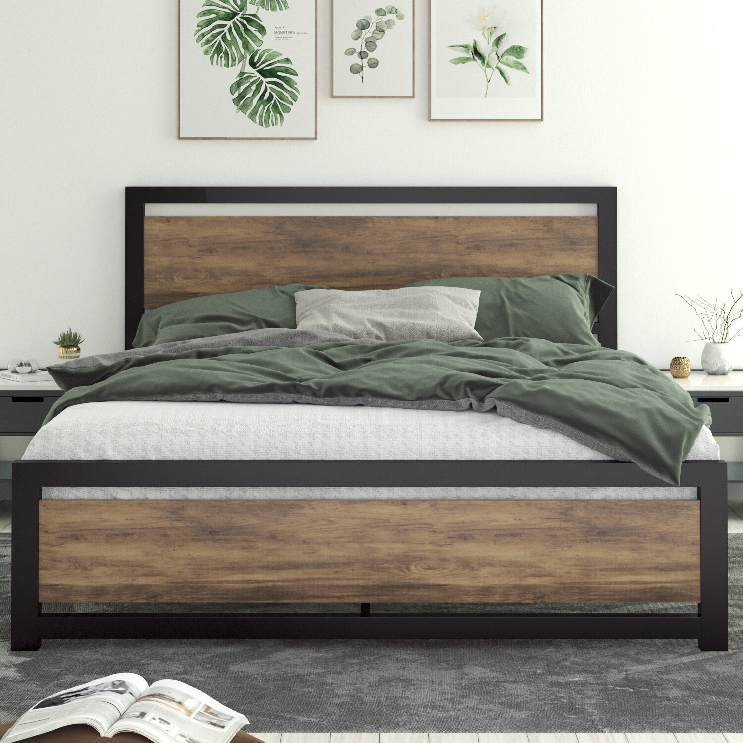 Rustic and Versatile Teak Wood Bedroom Set