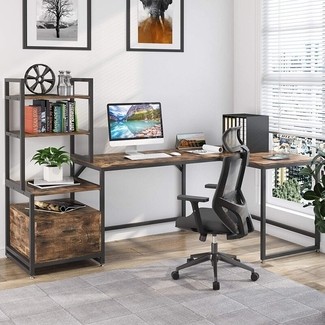 Corner Desk With Shelves - Foter