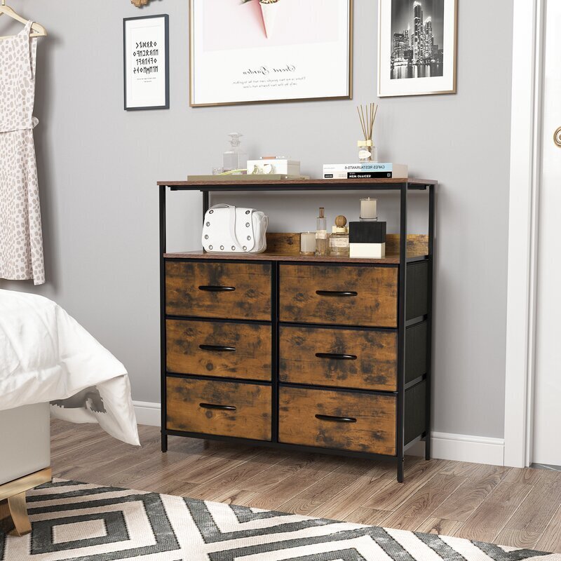 Rustic Dresser With Shelves 
