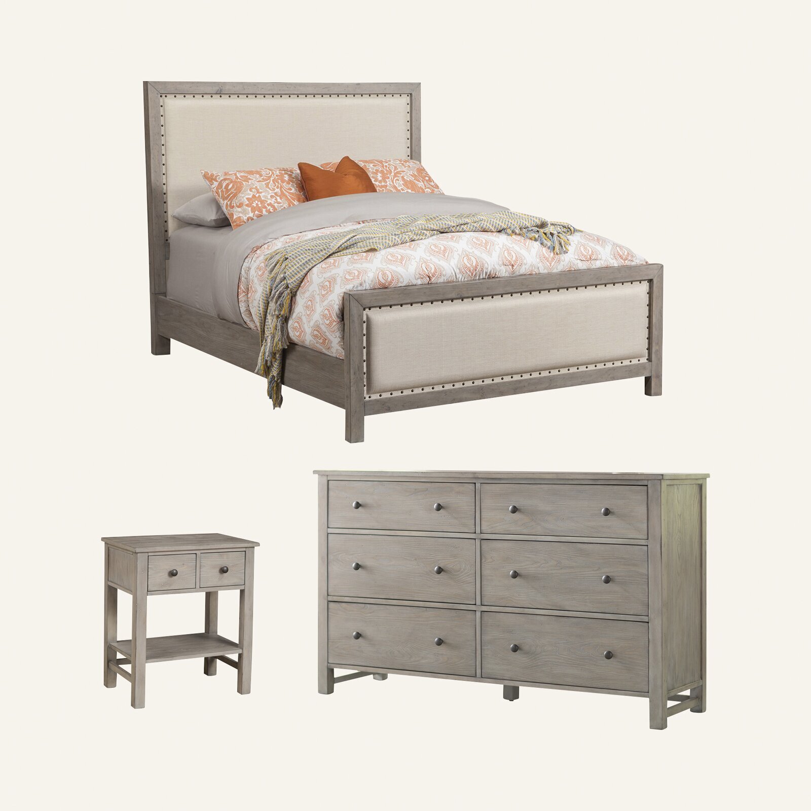 Rustic Gray Bed Furniture