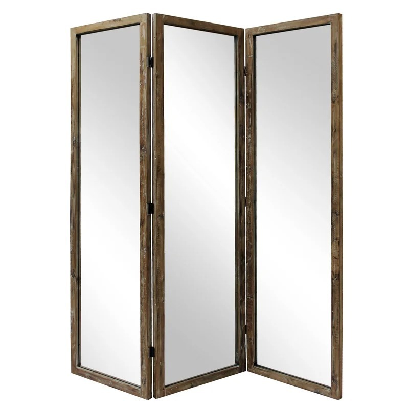 Rustic Mirrored Room Divider
