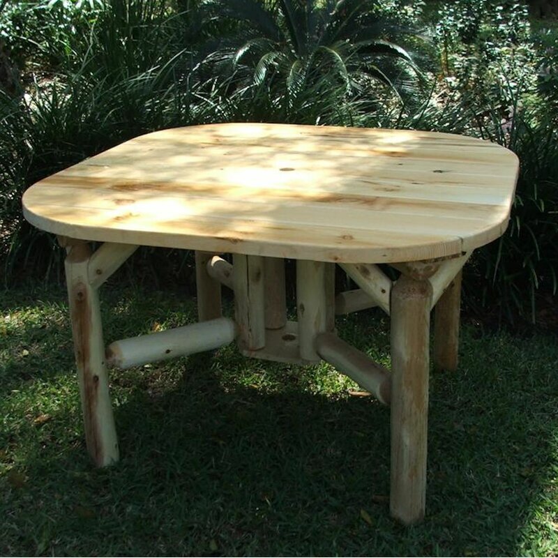 Rustic Outdoor Cedar Table Made Of Northern White Cedar