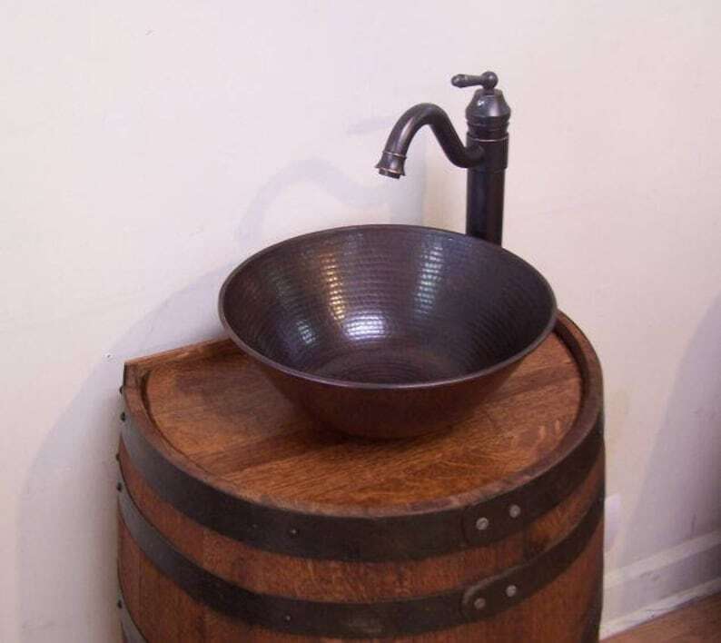 Rustic Pedestal Sink With Vessel