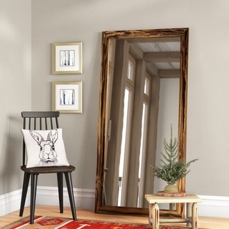 Large Round Wood Mirror - Foter