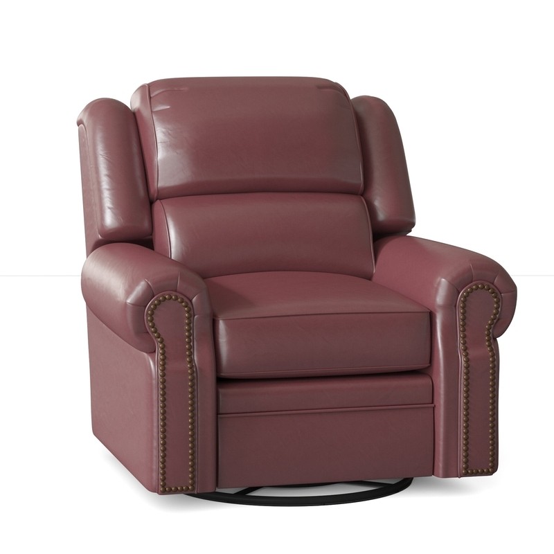 San Juan 40'' Wide Genuine Leather Swivel Standard Recliner
