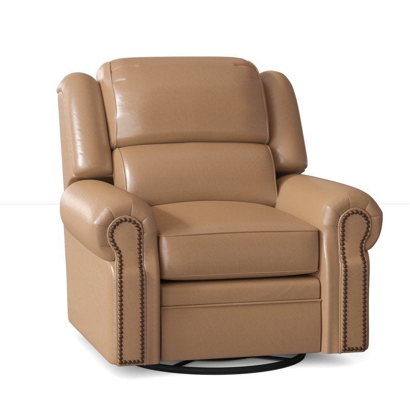 San Juan 40'' Wide Genuine Leather Swivel Standard Recliner
