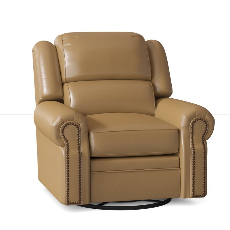 San Juan 40'' Wide Genuine Leather Swivel Standard Recliner