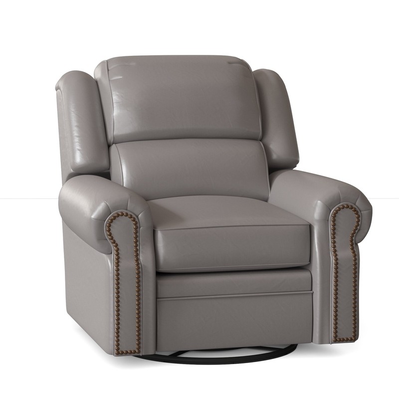 San Juan 40'' Wide Genuine Leather Swivel Standard Recliner