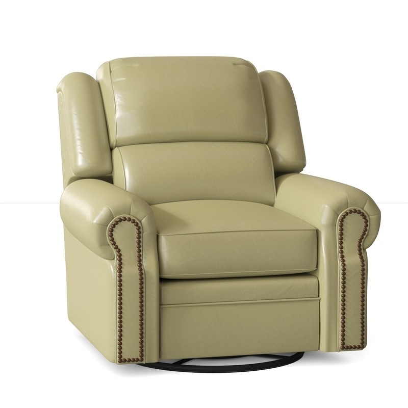 San Juan 40'' Wide Genuine Leather Swivel Standard Recliner