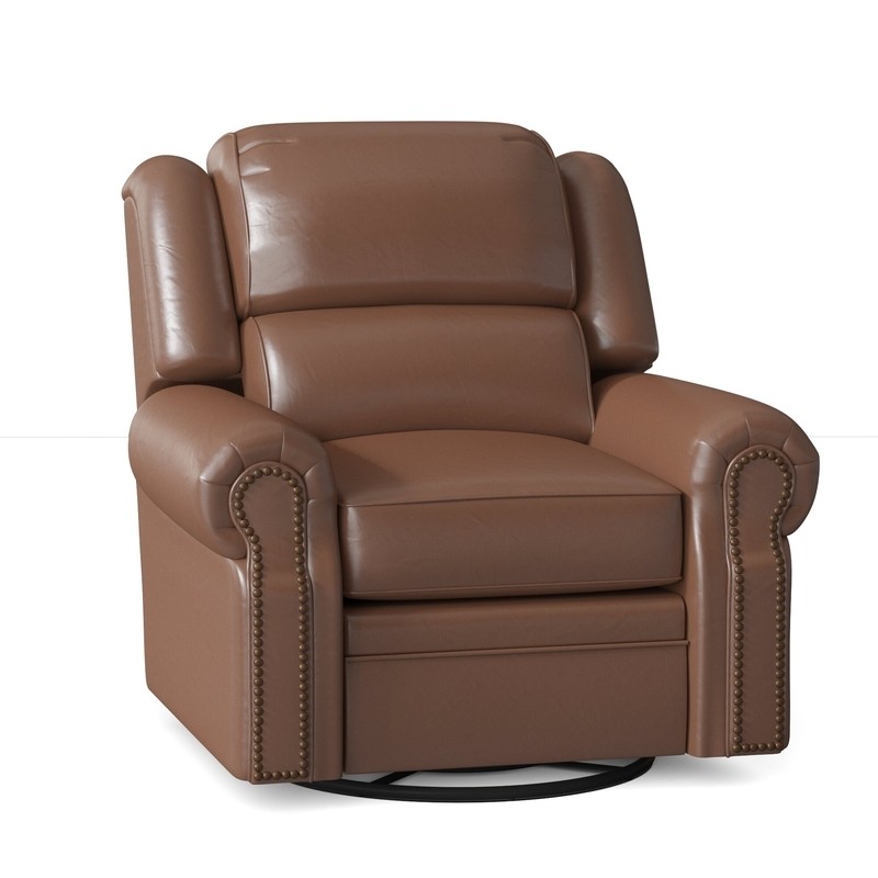 San Juan 40'' Wide Genuine Leather Swivel Standard Recliner