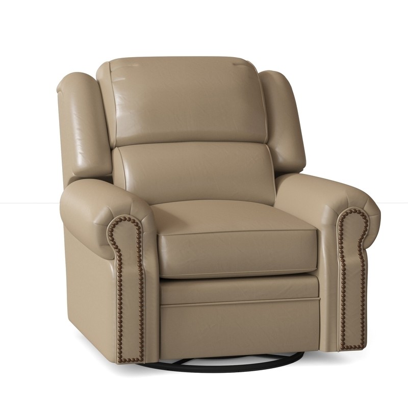 San Juan 40'' Wide Genuine Leather Swivel Standard Recliner