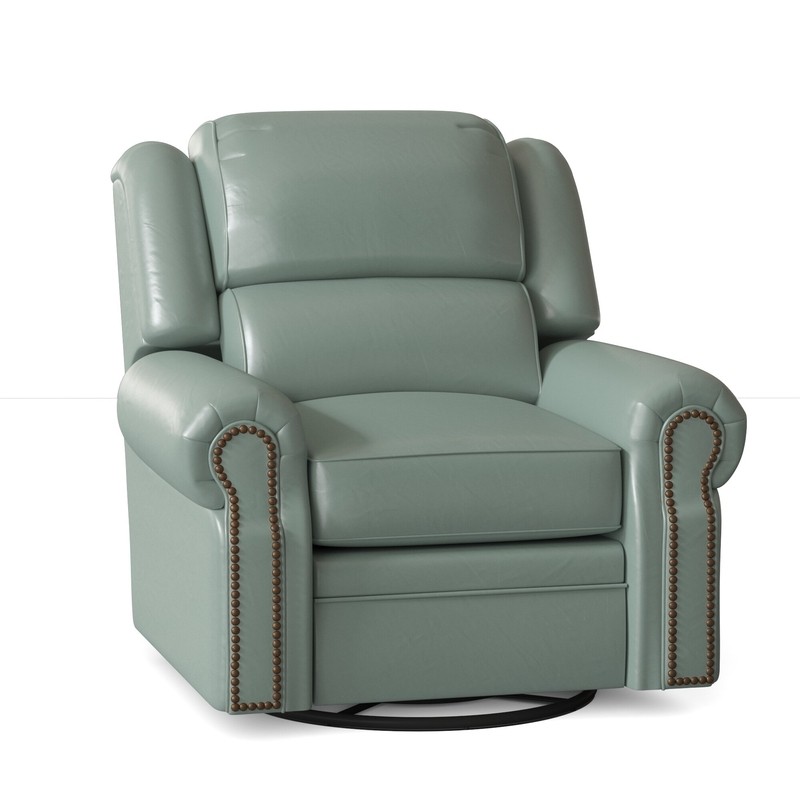 San Juan 40'' Wide Genuine Leather Swivel Standard Recliner