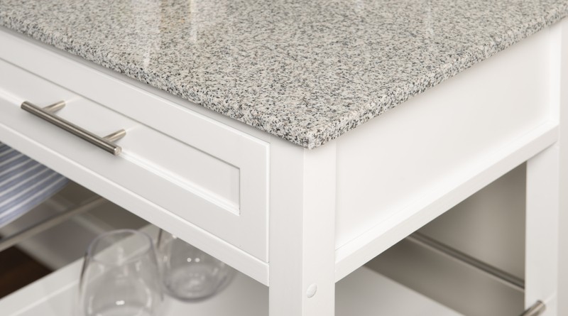 Sariol 27'' Wide Rolling Kitchen Cart with Granite Top