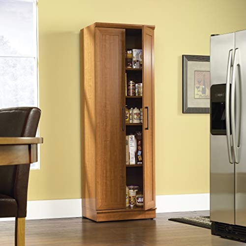 Sauder HomePlus Storage Cabinet, Sienna Oak finish