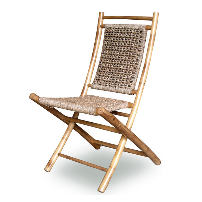 Scandi Style Bamboo Folding Chair 