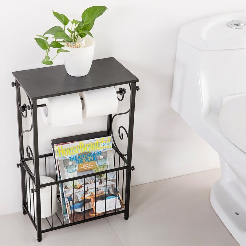 Scrollwork Magazine Rack Toilet Paper Holder