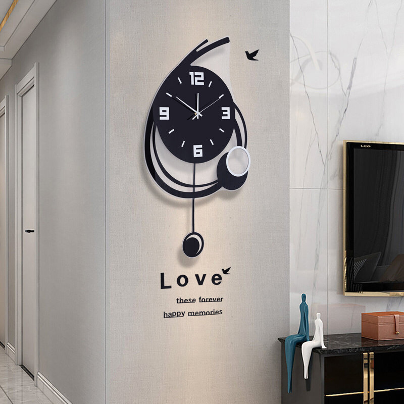 Sculpted Modern Black and White Kitchen Clock