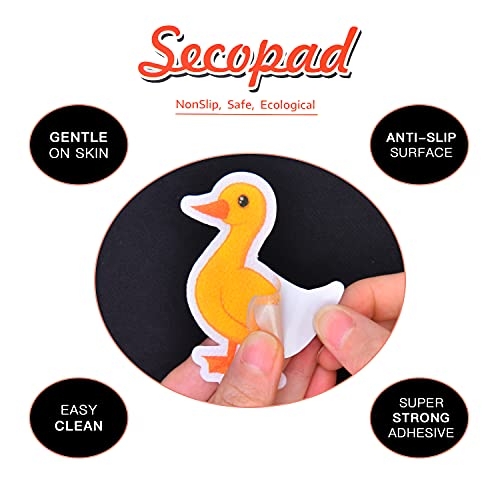 Secopad Non Slip Bathtub Stickers, 32 PCS Adhesive Kids Animals Anti Slip Decal Threads for Shower and Bath Tub with Premium Scraper