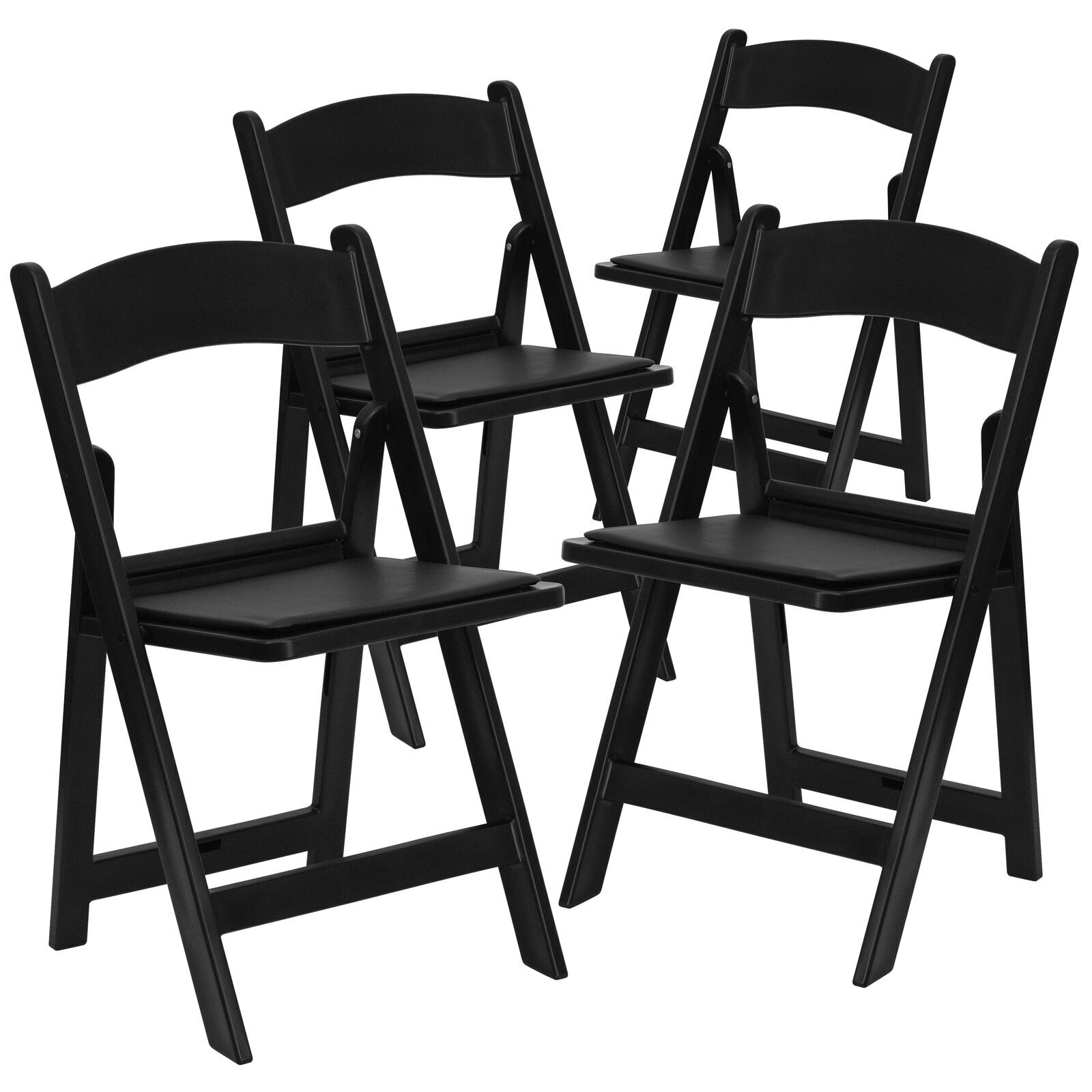 Set of Four Antique Wooden Folding Chairs