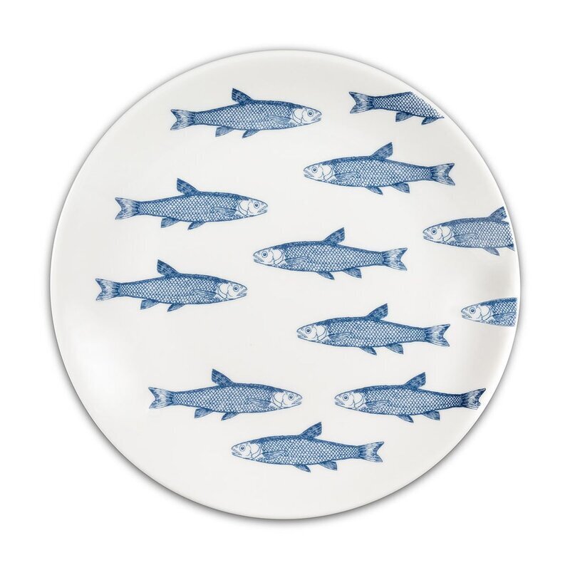 Set of Four Ceramic Fish Plates