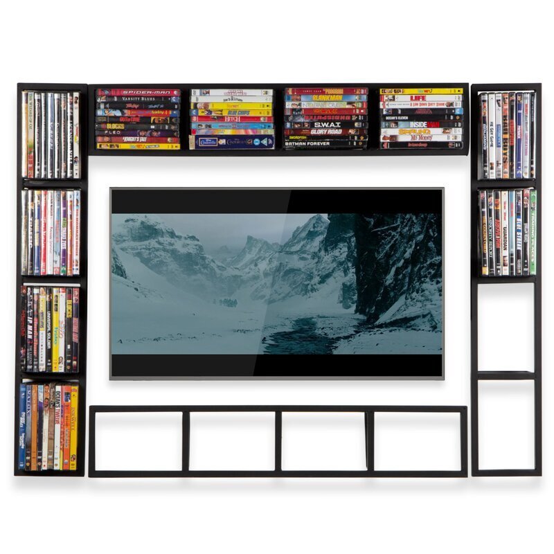 Set of Four DVD Wall Shelves