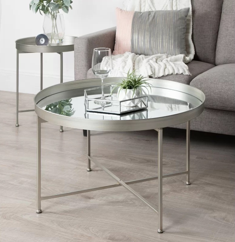 Set of silver coffee tables