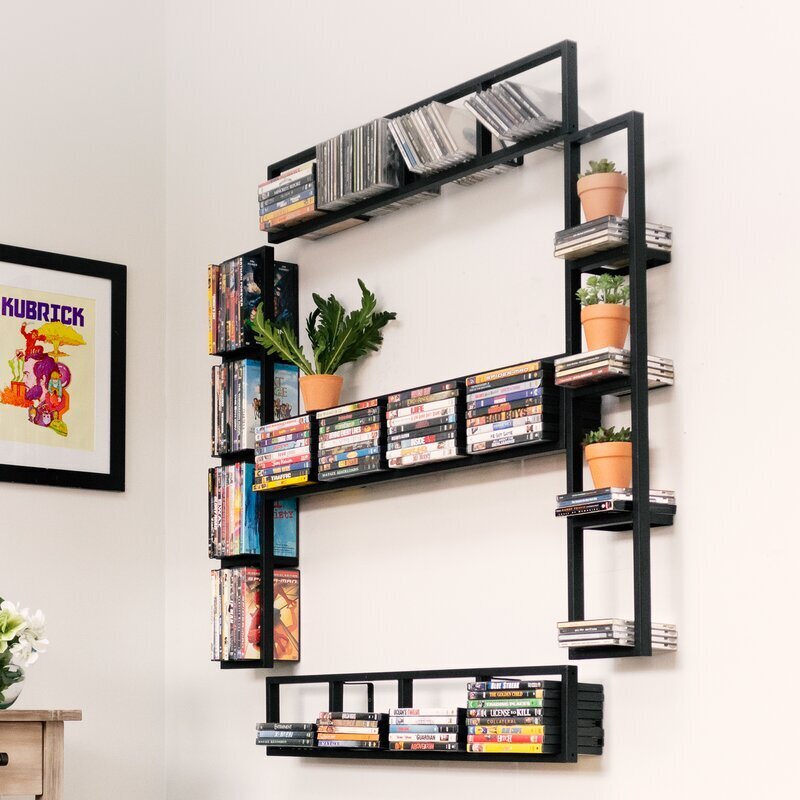 Set of Two DVD Wall Shelves