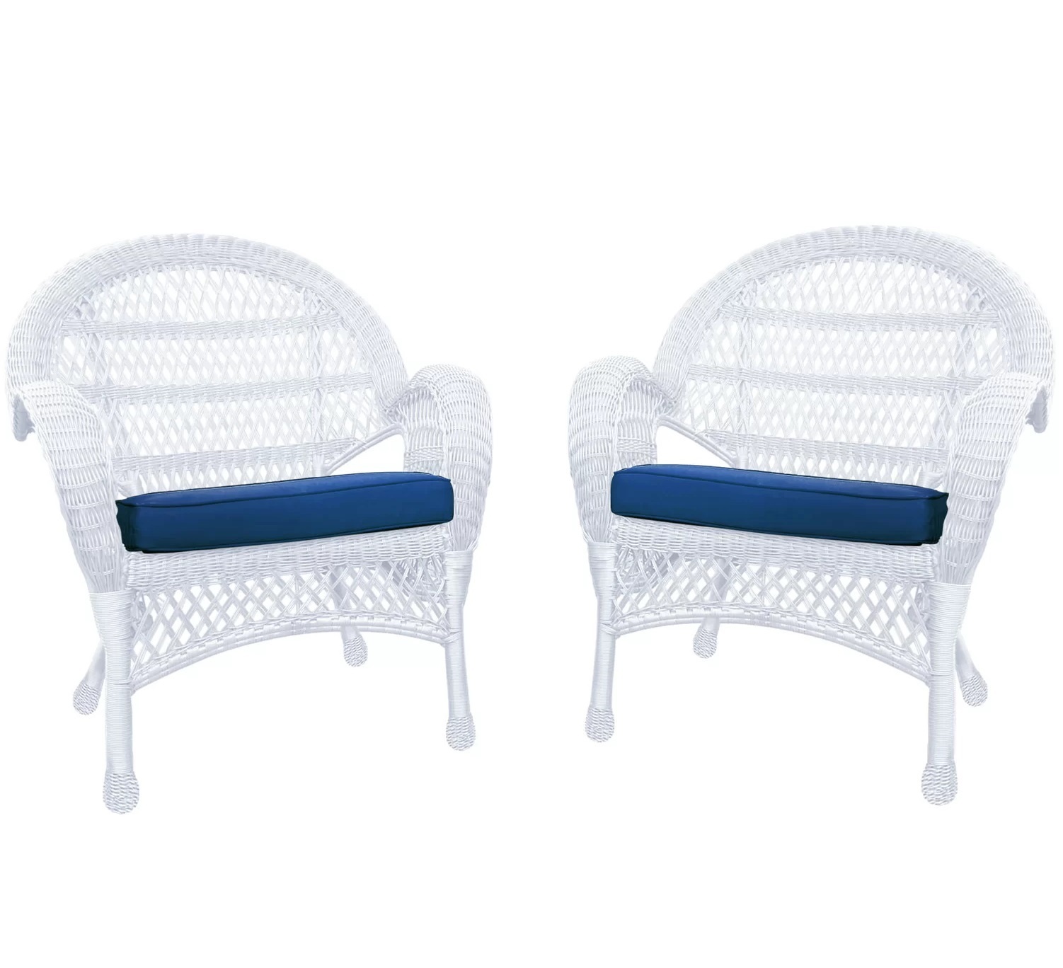 Set of Two Outdoor Wicker Armchairs