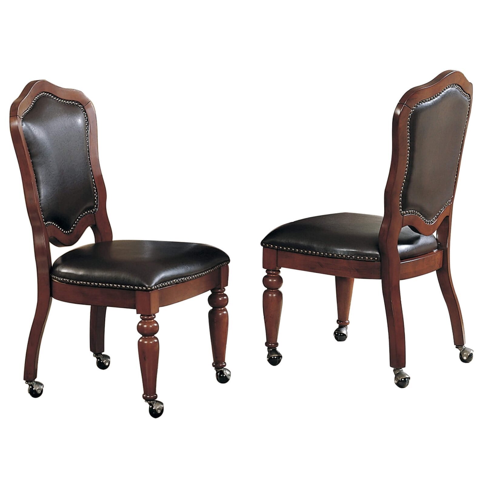 Set of Two Wood Poker Chairs
